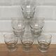 Set de 6 verres à eau en verre gravé