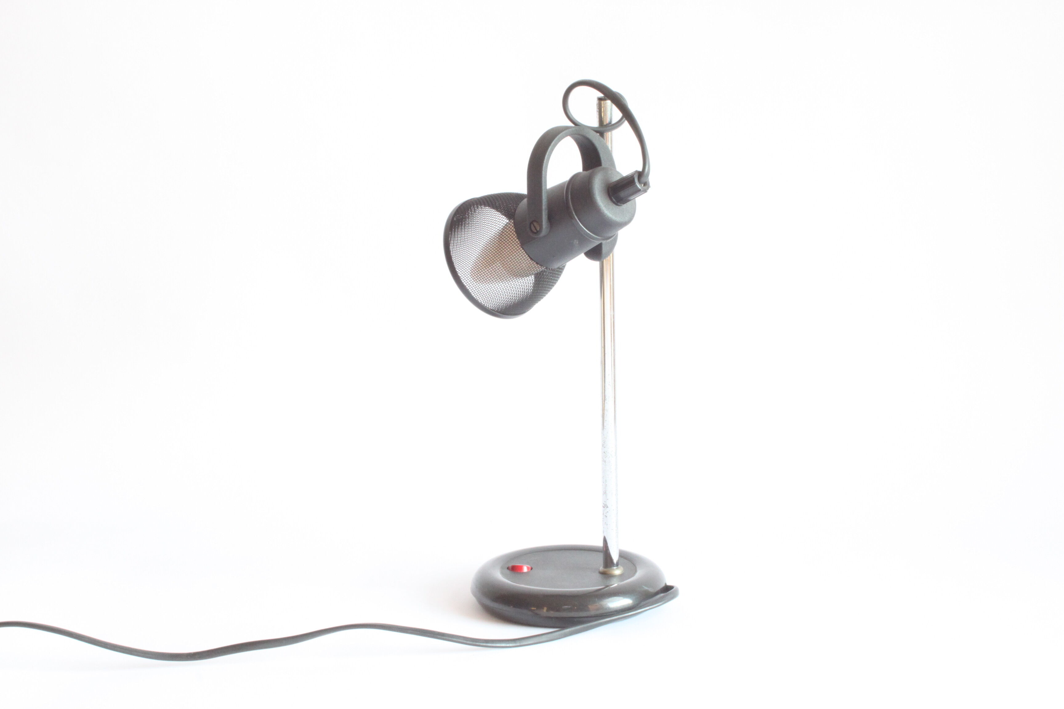 Black gauze nightlamp or bedside lamp, 1980