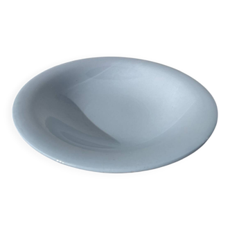 Round dish, sky blue ceramic wolf mill