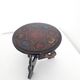 Pedestal table / asian tripod plant holder - black lacquered wood - 1970