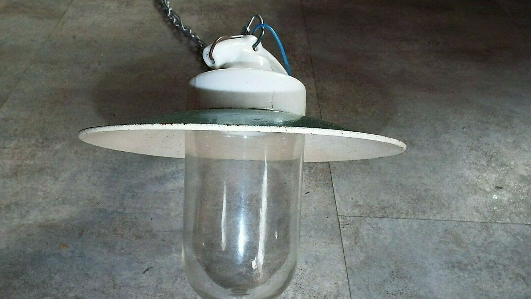 Vintage industrial porcelain suspension