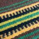 Romanian vintage carpet with stripes, made by hand in wool