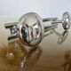 Wall coat rack in chrome metal from the 70s