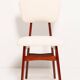 Beech wood armchair in cherry colour with cream boucle fabric - 20th century, Europe, 1960.