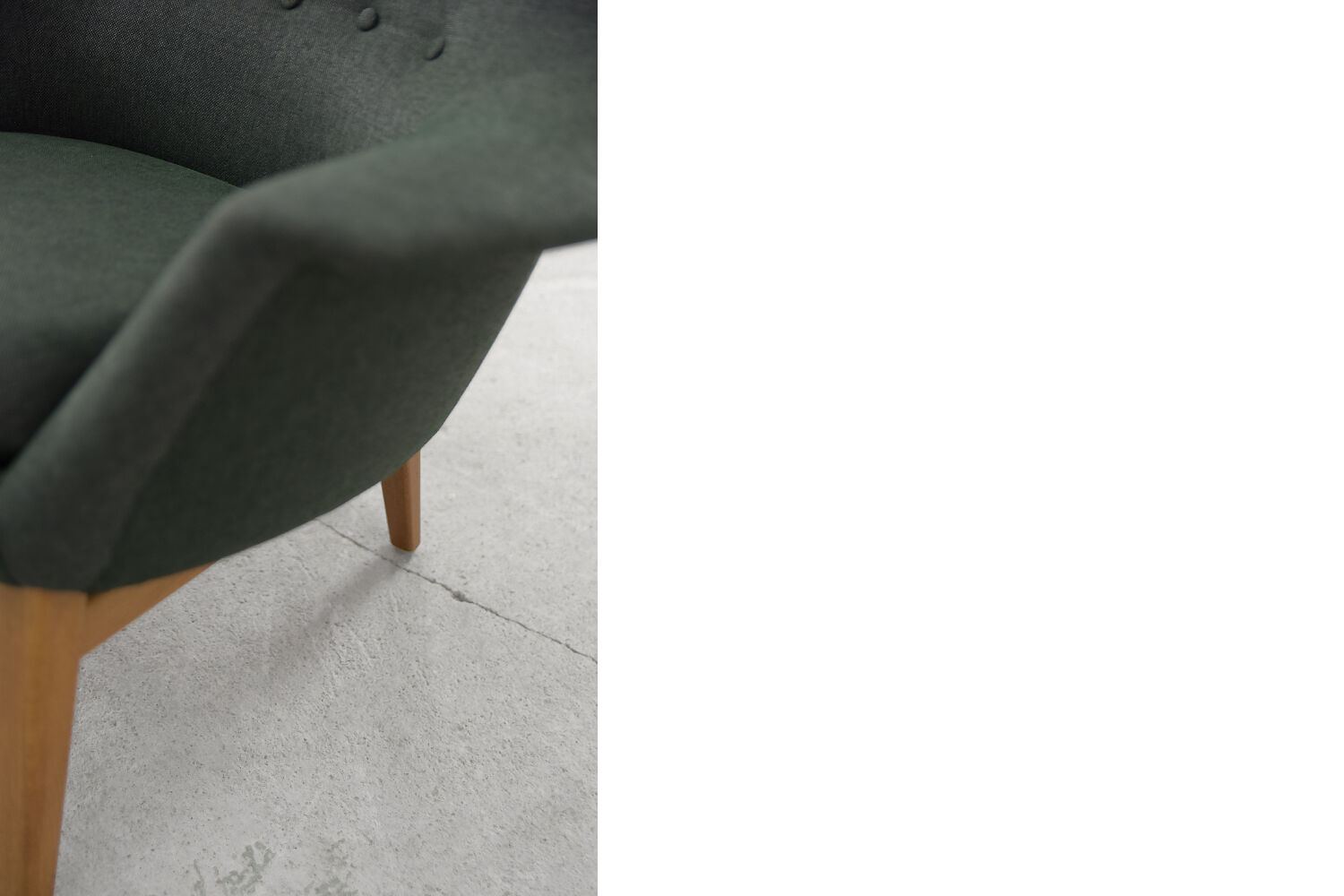 Vintage Scandinavian Mid-Century Modern Bottle Green Armchair, 1950s