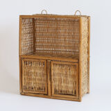 Rattan wall shelf