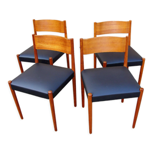 lot de 4 chaises en teck,