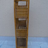 Wicker shelf with 3 compartments
