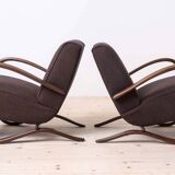 Set of 2 Art Deco Armchairs designed by J. Halabala, Model H269, 1930s
