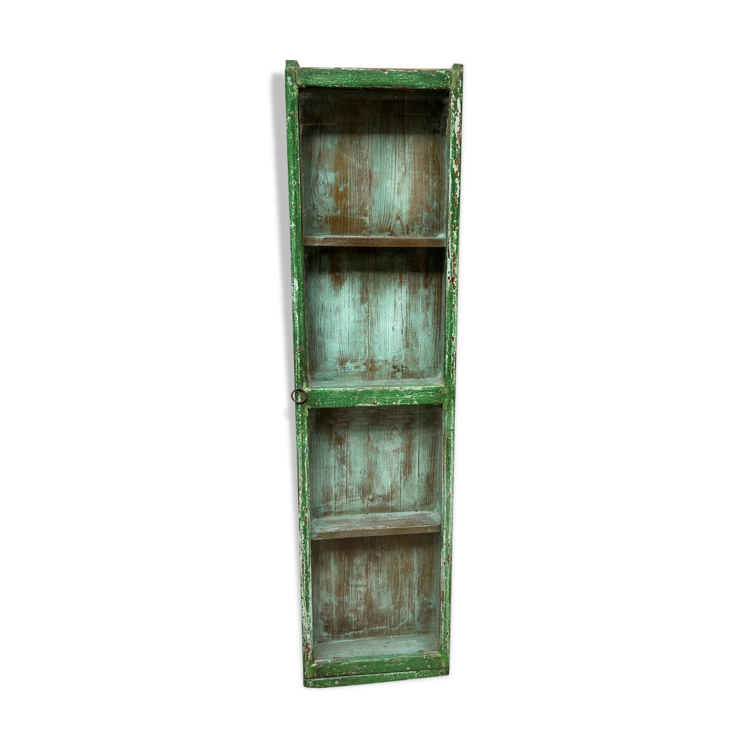 Wall display cabinet in Burmese teak with original patina.