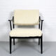 Set of 2 vintage armchairs with merino wool upholstery