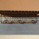 Ferotin coat rack in wicker and metal from the 60s vintage