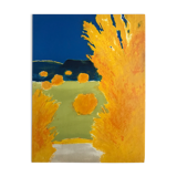 Lithographie originale de Bernard Cathelin, l'intelligence des fleurs II, 1988