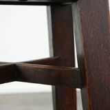Antique solid oak English stool by Gaskell & Chambers Ltd