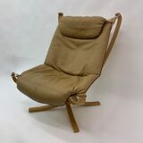 Falcon leather armchair by Sigurd Ressel for Vatne Møbler 1970s