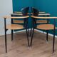 Set of 4 Postmodern Dining Chairs, 1980's.