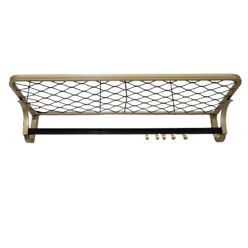 Gold-plated aluminum coat rack and cloakroom, 1960-70