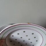 Set of 2 vintage plates geometric pattern Lunéville France