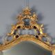 Antique baroque mirror in carved and gilded wood, Italy, 20th century