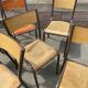 Set of 10 mismatched industrial chairs vintage mullca