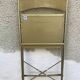 Folding metal and  velvet green chair 70s
