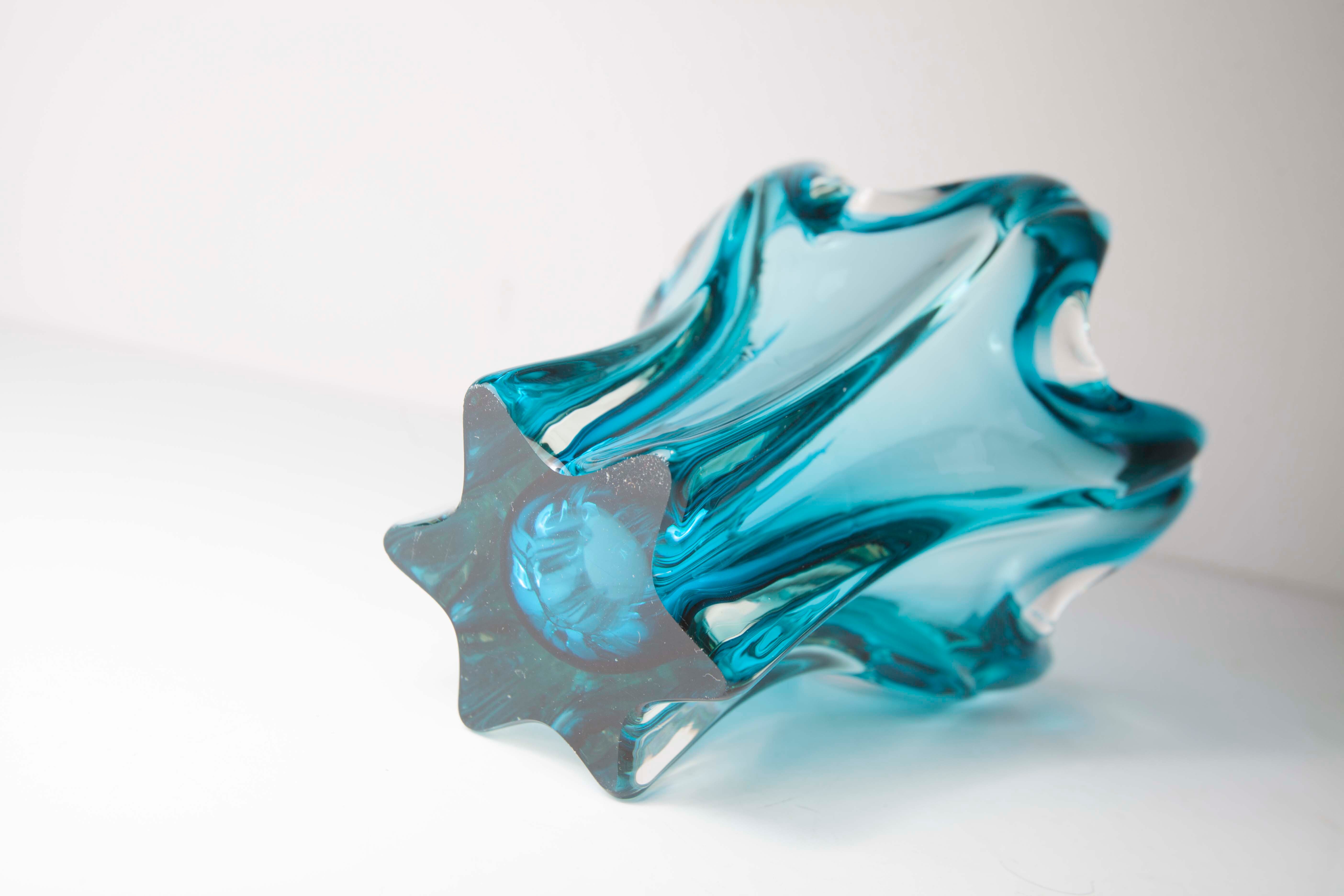 60's blue Murano vase