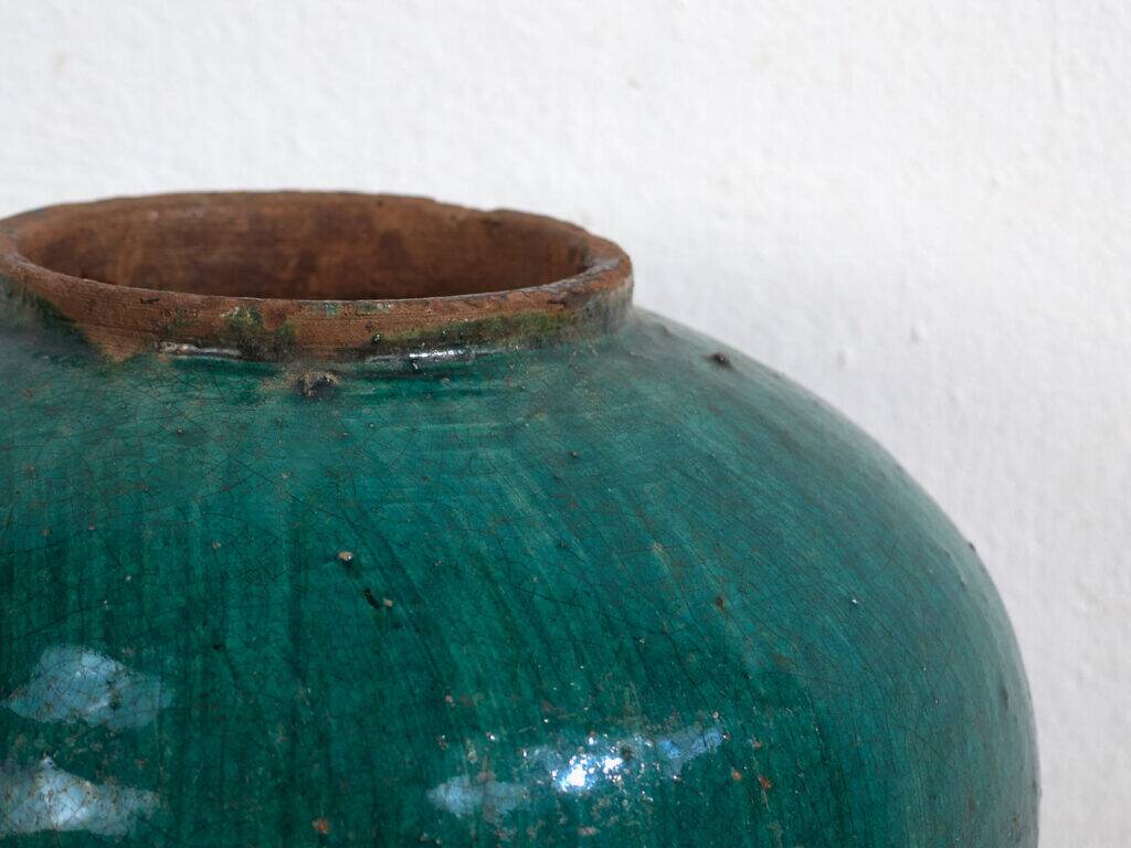 Vase ancien vert turquoise (vers 1820) #27