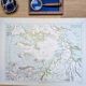 The Arctic region, period map, 1887, Authentic.