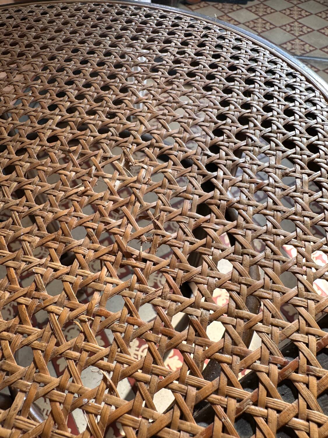 Wooden and cane bistro bar stools