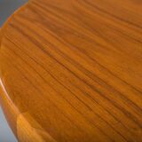 Vintage round teak dining table, 1960s