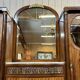 Art Deco buffet in mahogany, oak, and marble top.