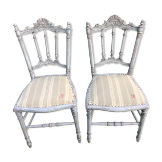 Paire de chaises style Louis XV