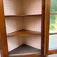2-part corner display cabinet, English Victorian mahogany, 20th century