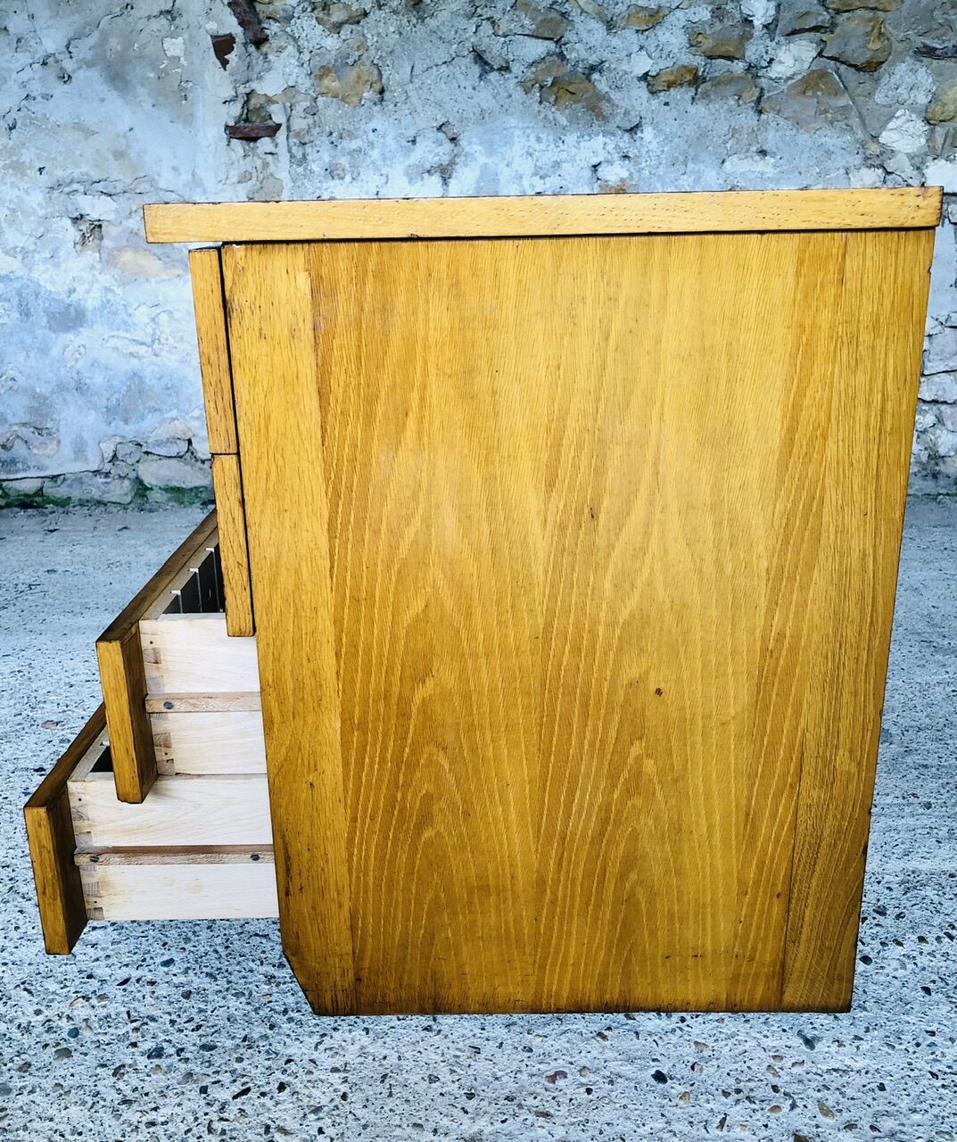 Commode vintage chêne blond Circa 60