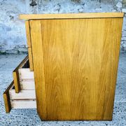 Vintage low storage cabinet blond oak Circa 60