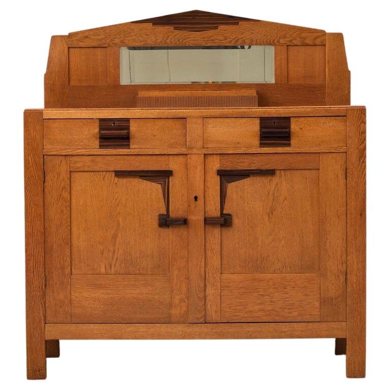 Art deco bar furniture in solid oak 1930s