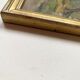 Huile 1950 mise sous verr, cadre bois doré