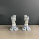 Pair of Gien earthenware candlesticks - lamp bases - Ref 1170