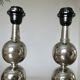 Paire de lampes en métal chromé années 70