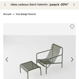 Palissade metal coffee table Bouroullec for Hay