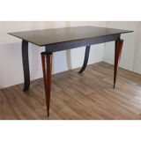 Minimalist desk in steel and wood