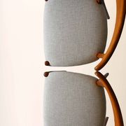 Pair of 1960s Scandinavian Teak Chairs with Curved Back
