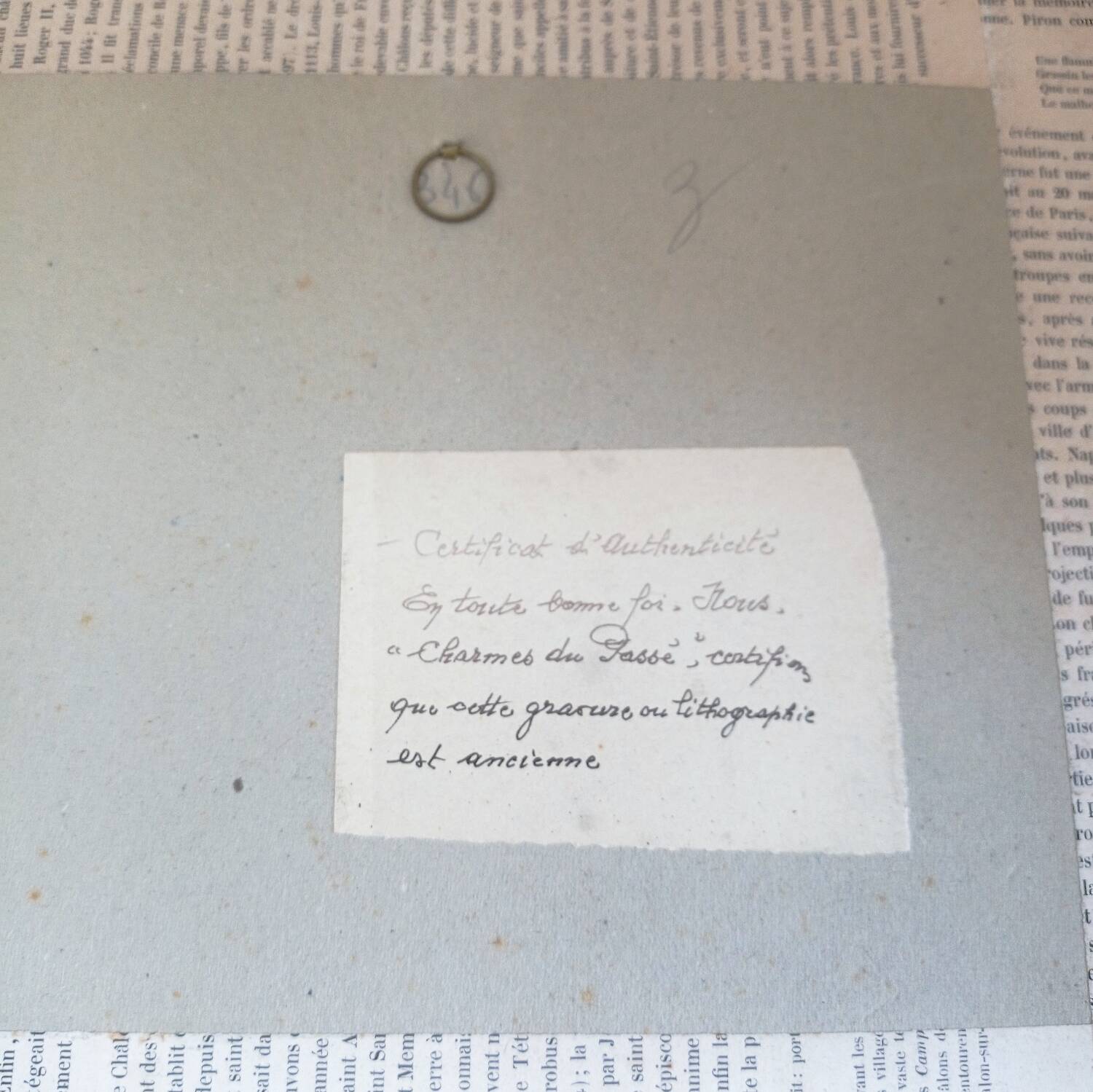 Old lithograph Biarritz