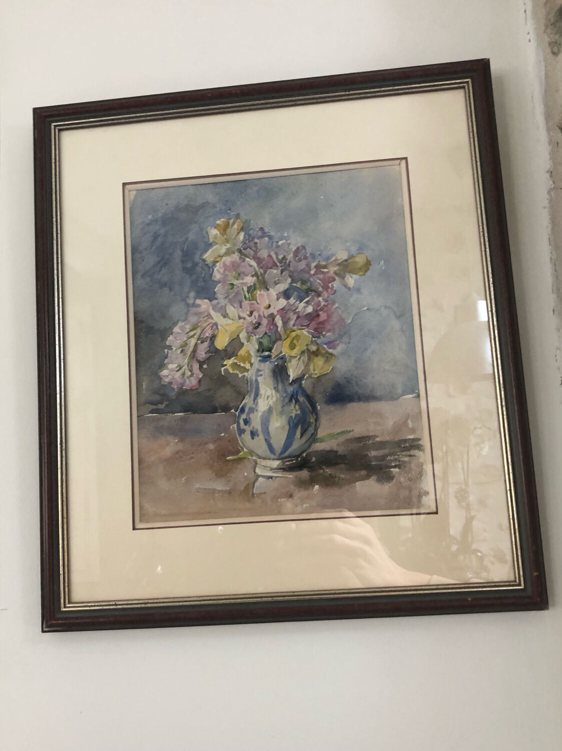 Watercolor bouquet , anonymous XXth