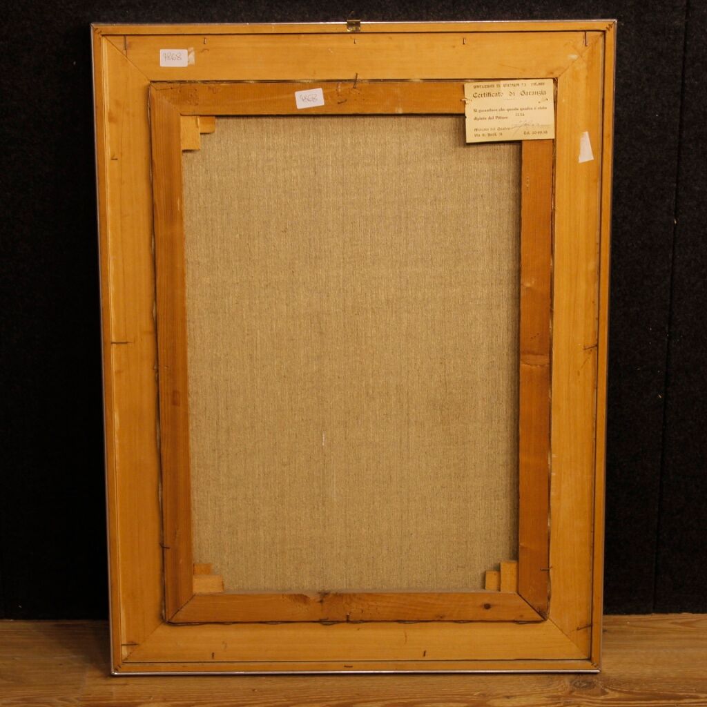 Italian signed landscape painting from 20th century