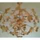 Striped brass chandelier