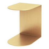 Table d'appoint en laiton brossé Veliento en forme de C