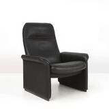 Exceptional De Sede DS50 lounge chair in black leather, Switzerland ca. 1980