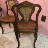 2 Louis XV cane fan chairs