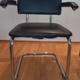 Office chair with a chrome design
